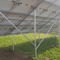 Дворядна наземна оцинкована конструкція PRONT для сонячної станції