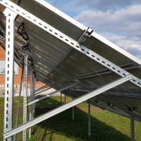 Дворядна наземна оцинкована конструкція PRONT для сонячної станції