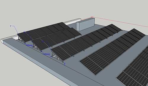Однонаправлена алюмінієва баластна система Pront кріплень сонячних панелей для плоскої покрівлі