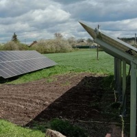 Дворядна наземна оцинкована конструкція SMS 212 для сонячної станції