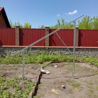 Дворядна оцинкована наземна конструкція Kripter Domino для сонячної станції