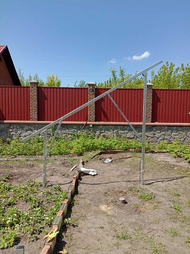 Дворядна оцинкована наземна конструкція Kripter Domino для сонячної станції