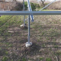 Дворядна наземна оцинкована конструкція PRONT для сонячної станції