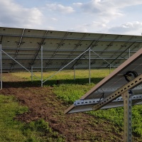 Дворядна наземна оцинкована конструкція PRONT для сонячної станції