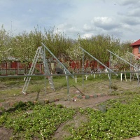 Дворядна оцинкована наземна конструкція Kripter Domino для сонячної станції